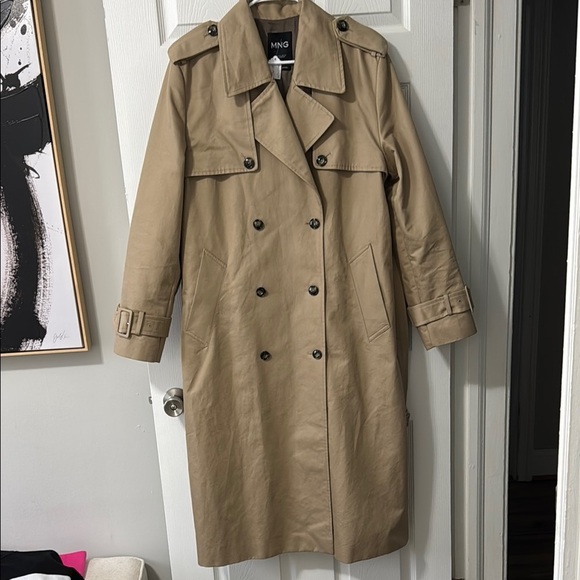 Mango Jackets & Blazers - Mango Tan Trench Coat with Classic Design
